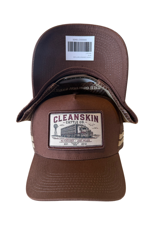 BBWS - Cleanskin Cattle Co Brown Trucker Cap