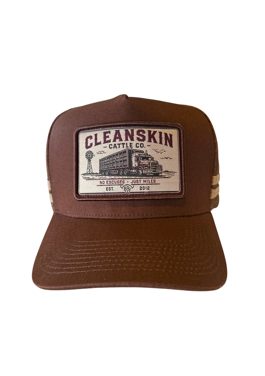 BBWS - Cleanskin Cattle Co Brown Trucker Cap