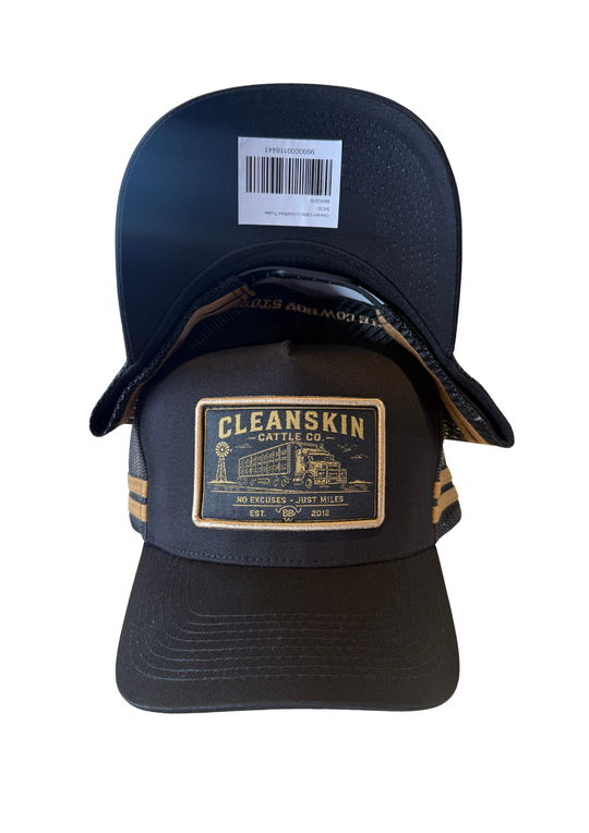 BBWS - Cleanskin Cattle Co Black/Gold Trucker Cap