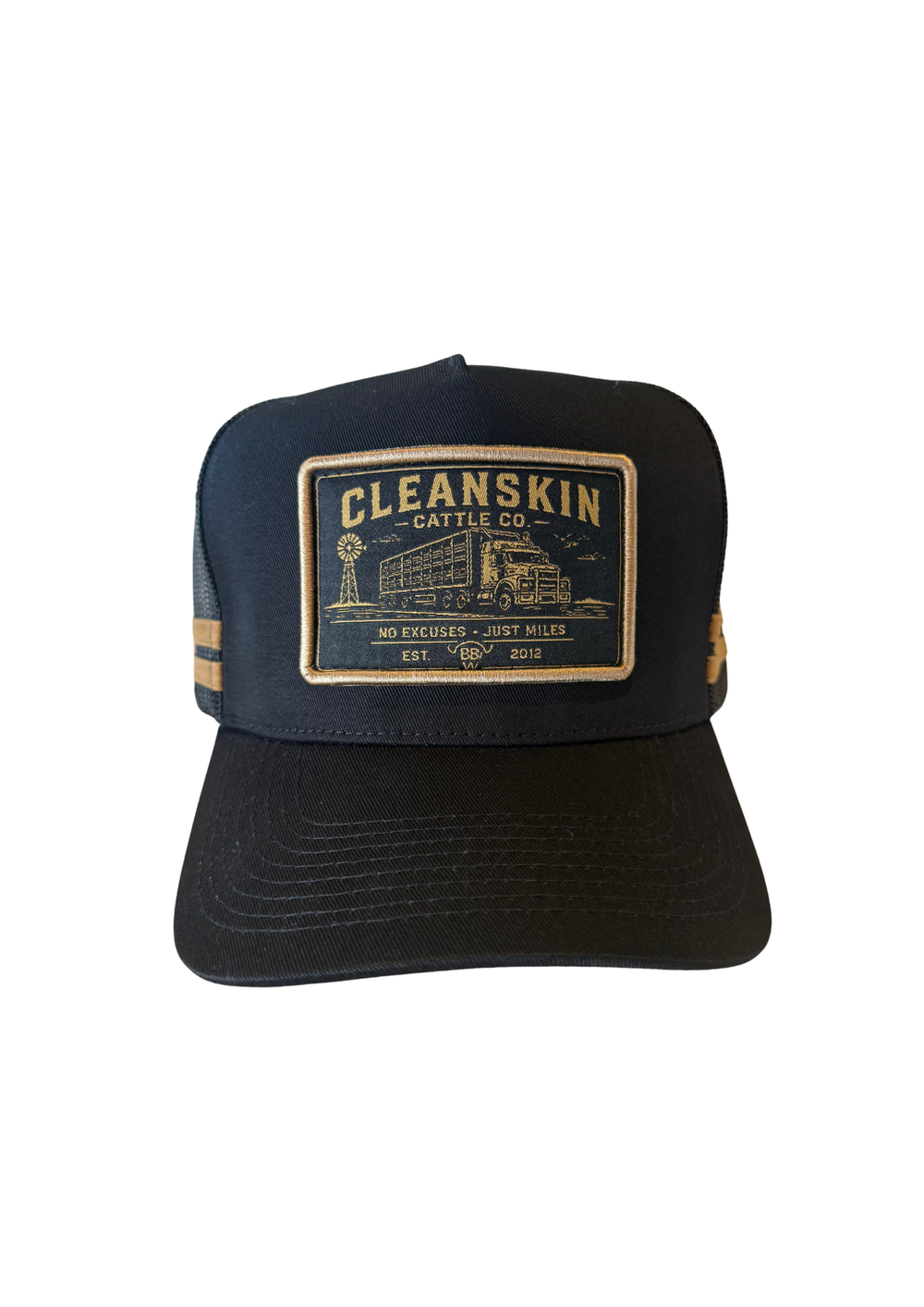 BBWS - Cleanskin Cattle Co Black/Gold Trucker Cap