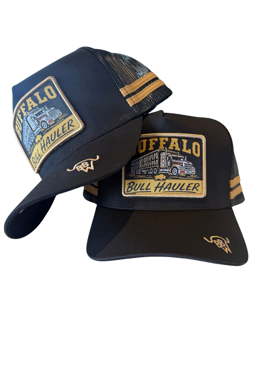 BBWS - Black/Gold Bull Hauler 2.0 Patch Cap
