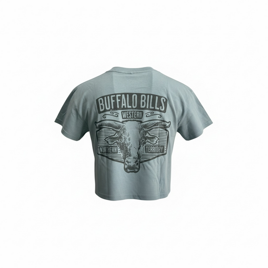 BBWS - Womens Scrub Bull Crop Teal Tee