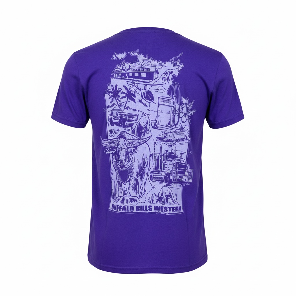 BBWS - Womens Purple NT Map Tee