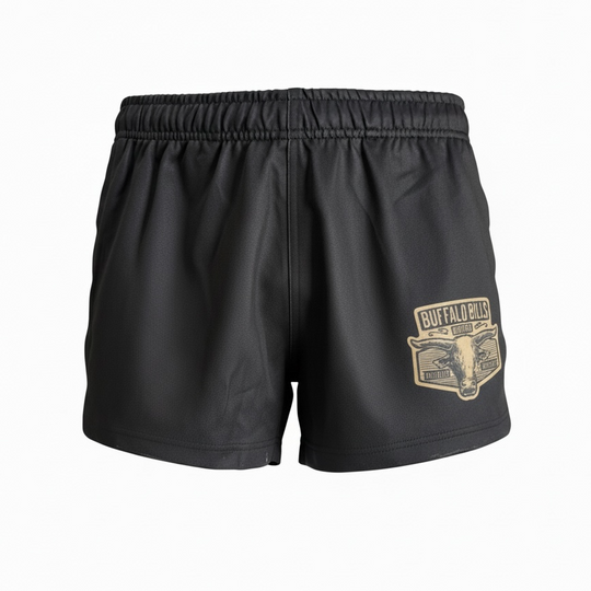 BBWS - Mens Black Scrub Bull Footy Shorts