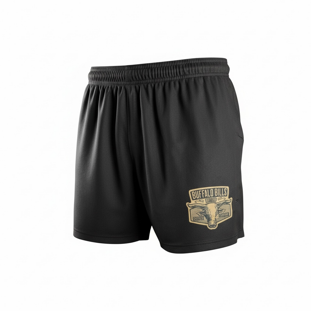 BBWS - Mens Black Scrub Bull Footy Shorts