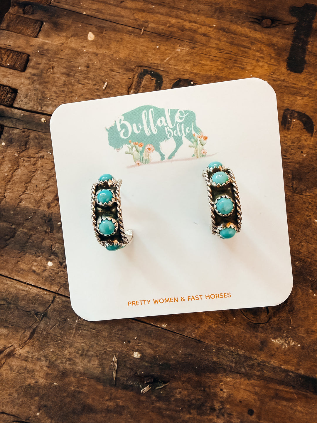 Buffalo Belle - Marlie Hoop Turquoise Studs 39