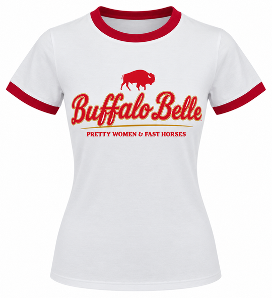 Buffalo Belle - Womens Red Ringer Tee