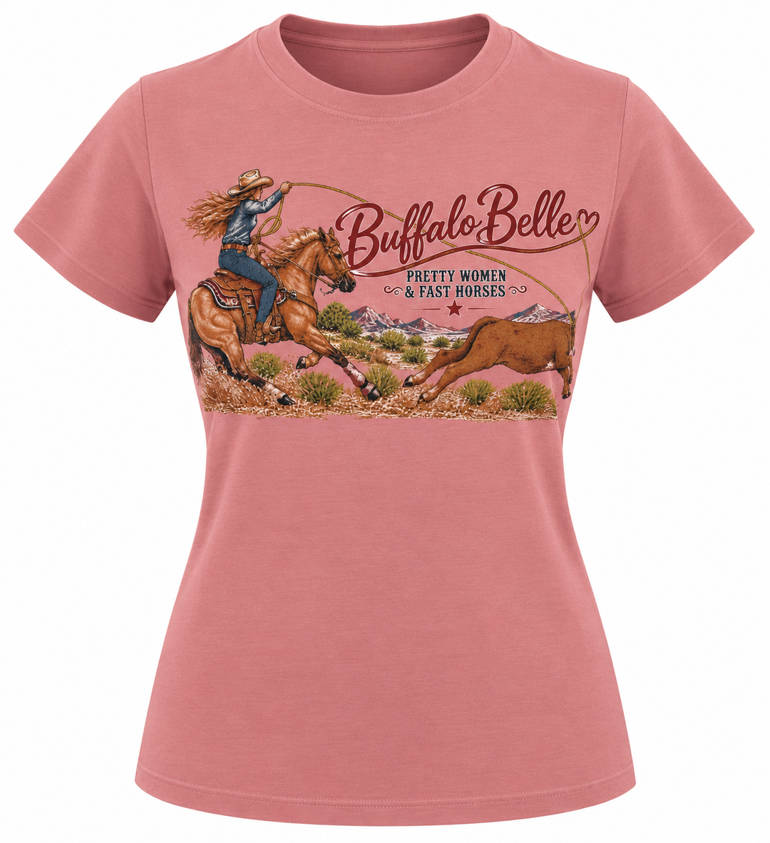 Buffalo Belle - Womens Rose Breakaway Valley Tee