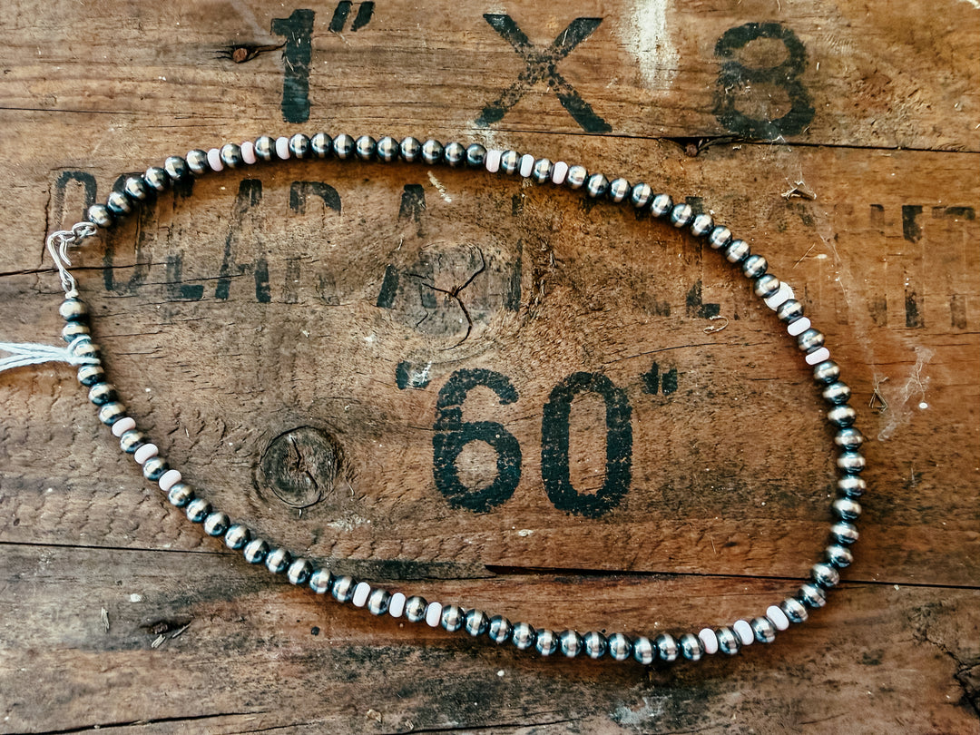 Buffalo Belle - Billie Pink Conch Navajo Pearl Necklace