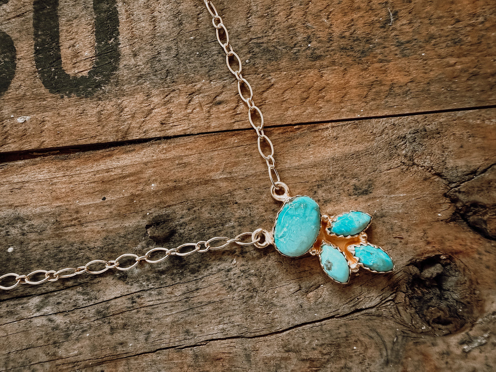 Buffalo Belle - Apache 14K Gold Turquoise Necklace