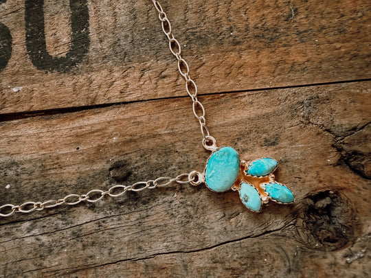 Buffalo Belle - Apache 14K Gold Turquoise Necklace