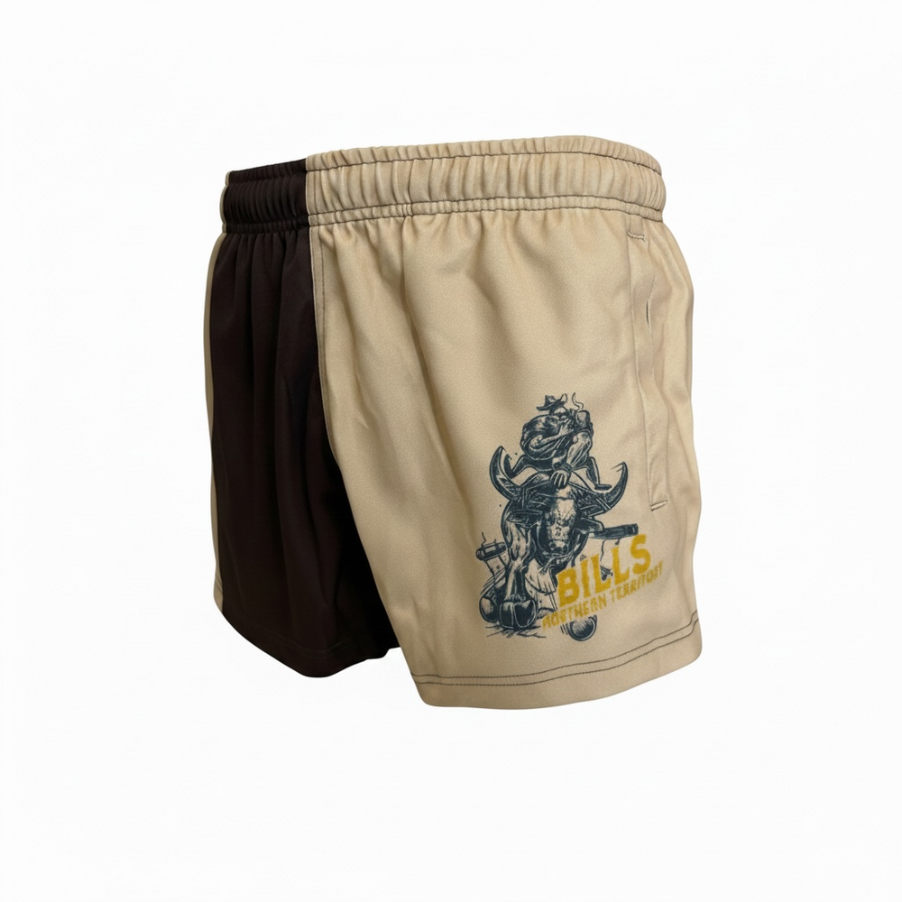BBWS - Mens Wild Bill Hunter Tobacco Footy Shorts
