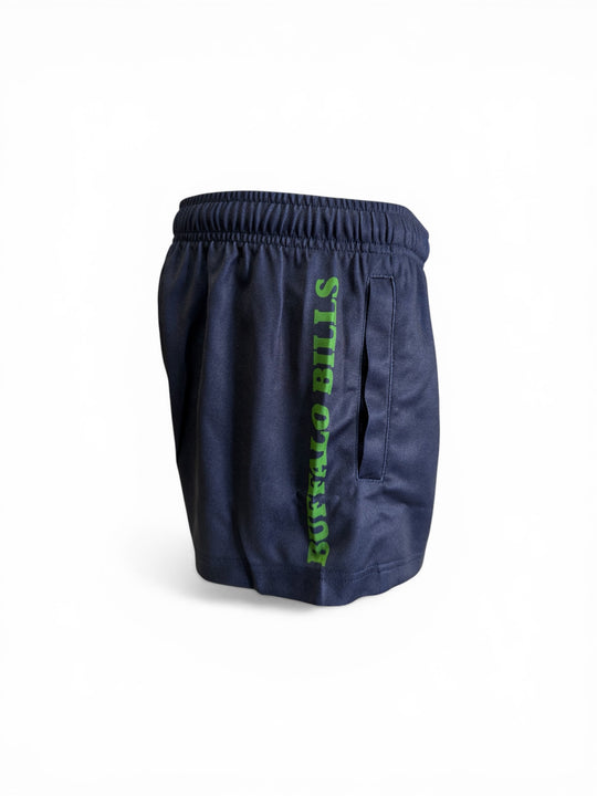 BBWS - Mens Wild Bill Hunter Navy/Green Footy Shorts