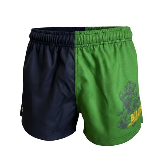 BBWS - Mens Wild Bill Hunter Navy/Green Footy Shorts
