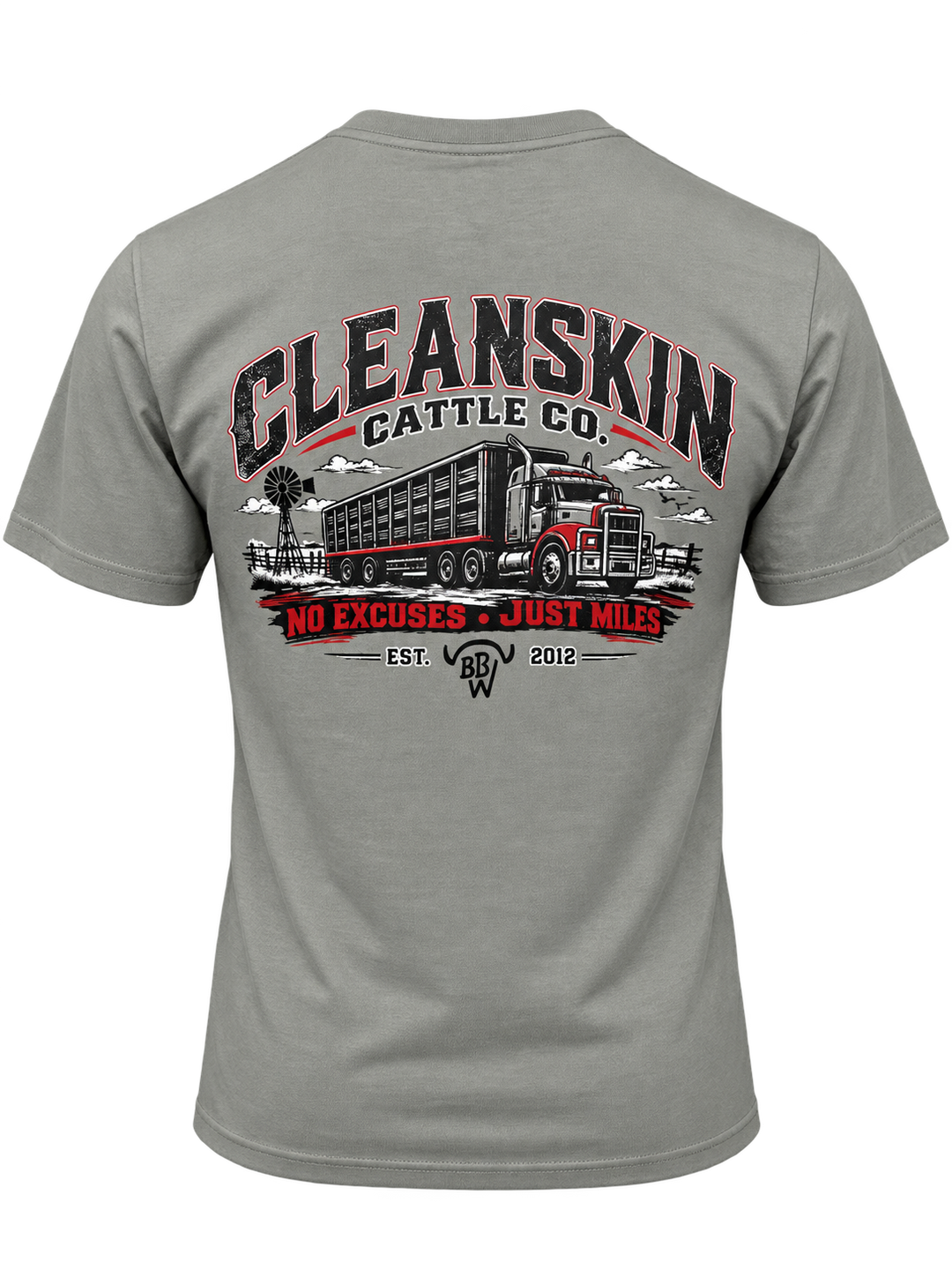 BBWS - Mens Granite Cleanskin Cattle Co Tee