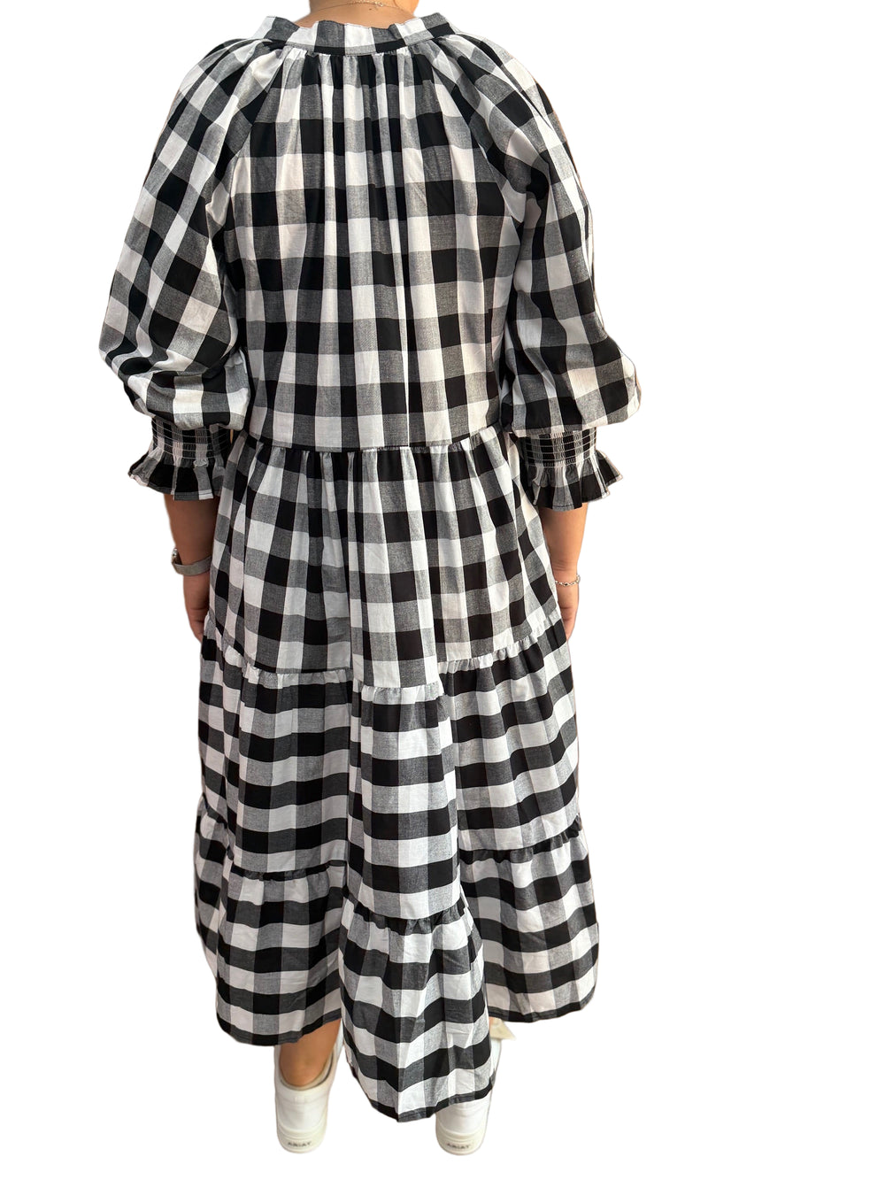 Buffalo Belle - Black White Gingham 3/4 Dress
