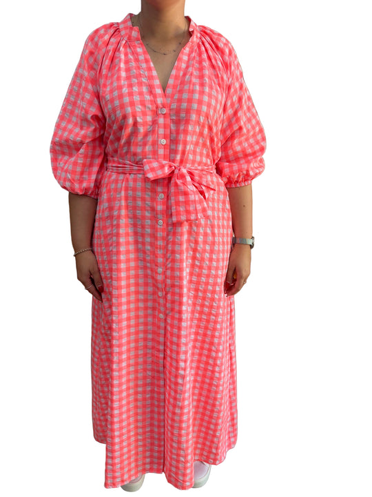 Buffalo Belle - Hot Pink Gingham Dress