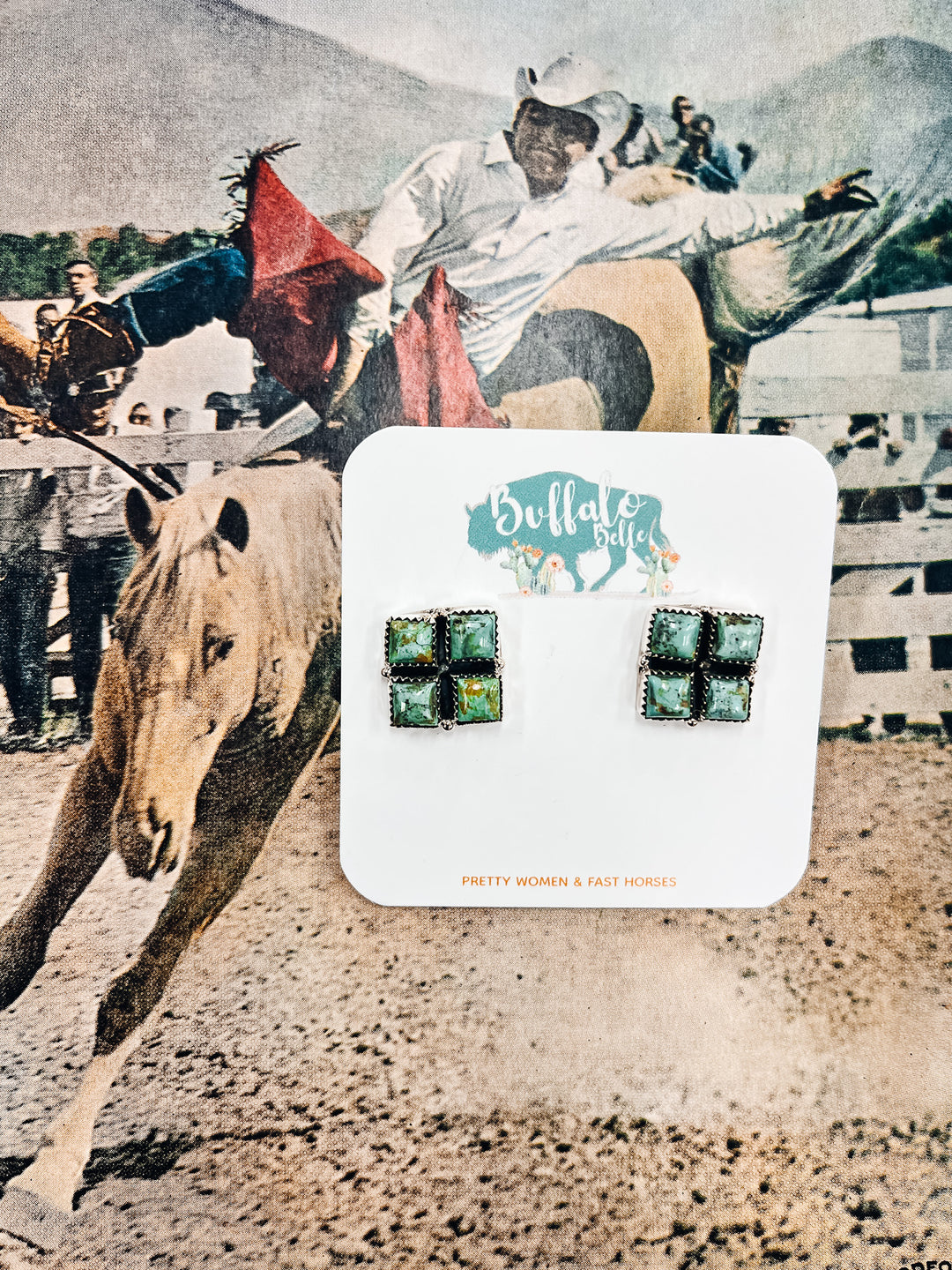 Buffalo Belle - Santa Fe Genuine Turquoise Studs