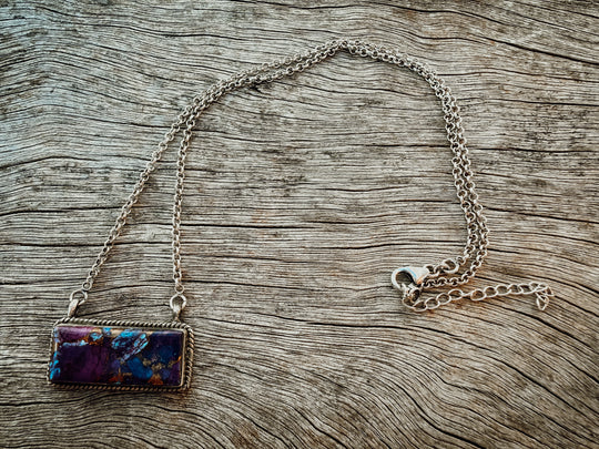 Buffalo Belle - Saguara Hada Purple Mojave Bar Necklace