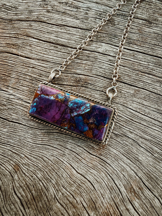 Buffalo Belle - Saguara Hada Purple Mojave Bar Necklace