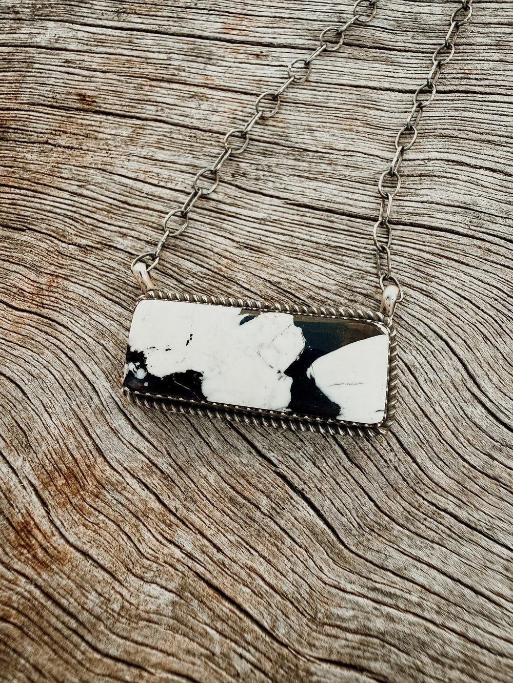 Buffalo Belle - Sawyer White Buffalo Bar Necklace
