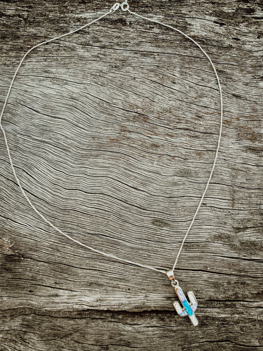 Buffalo Belle - Phoenix Opal Cactus Necklace