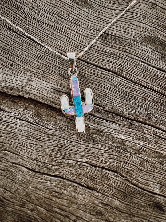 Buffalo Belle - Phoenix Opal Cactus Necklace
