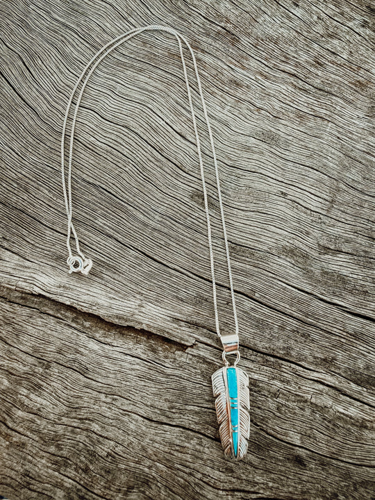 Buffalo Belle - Maverick Turquoise Feather Necklace