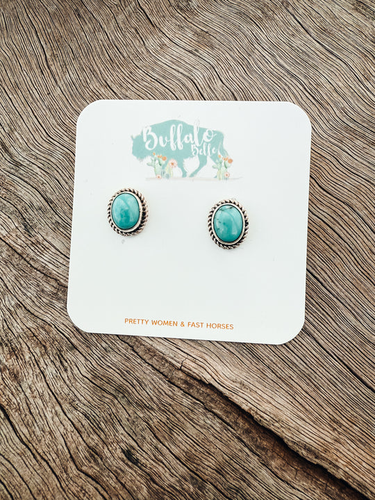 Buffalo Belle - Sonora Genuine Turquoise Studs