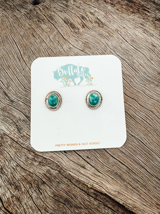 Buffalo Belle - Bisbee Genuine Turquoise Studs