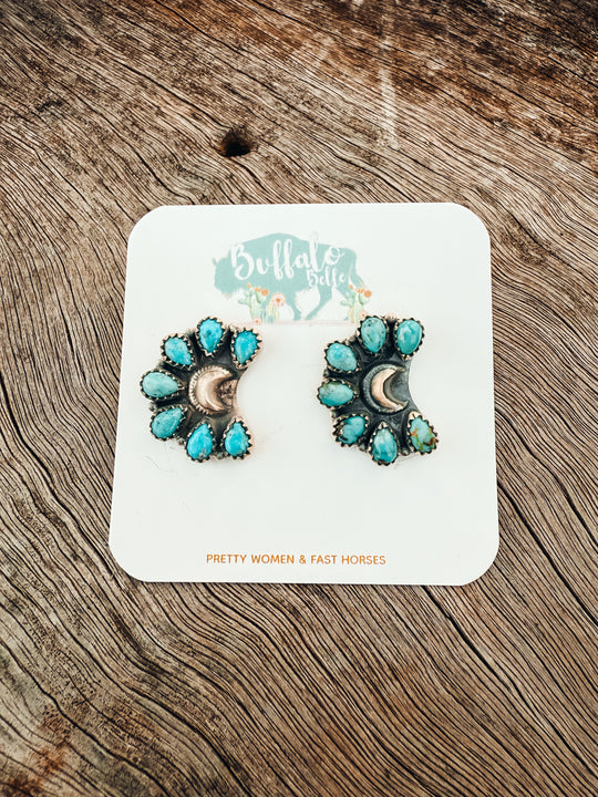 Buffalo Belle - Carson Genuine Turquoise Studs