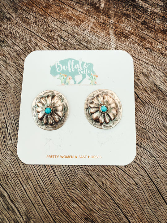 Buffalo Belle - Pagosa Genuine Turquoise Concho Studs