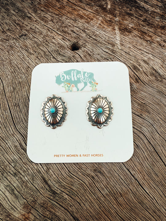 Buffalo Belle - Silverton Genuine Turquoise Concho Studs