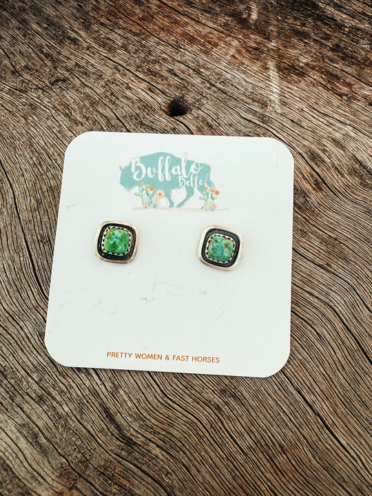 Buffalo Belle - Albuquerque Genuine Turquoise Studs