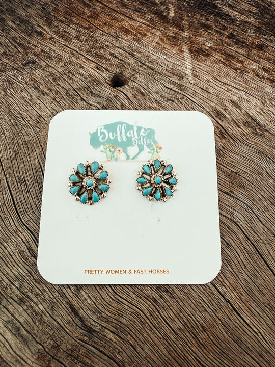 Buffalo Belle - Odessa Genuine Turquoise Studs