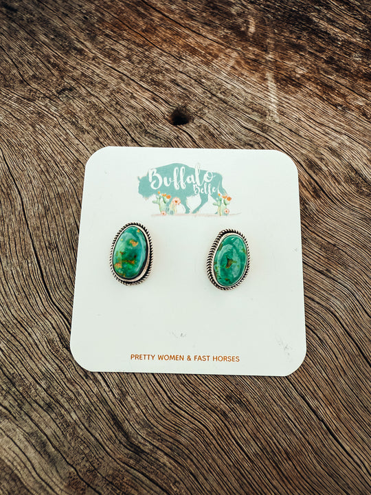Buffalo Belle - Cody Genuine Turquoise Studs