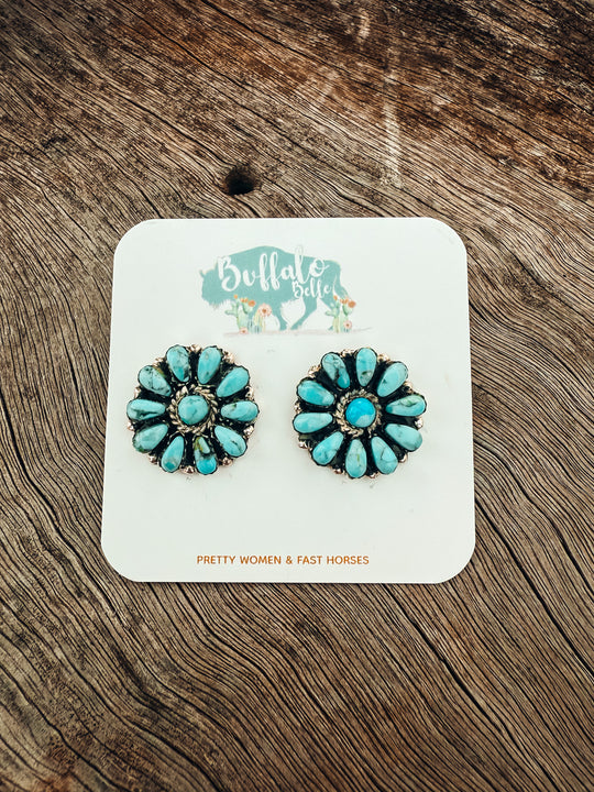 Buffalo Belle - Gallup Genuine Turquoise Studs