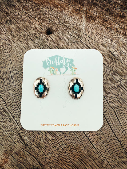 Buffalo Belle - Telluride Genuine Turquoise Studs