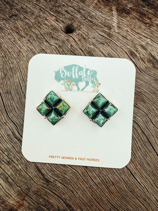 Buffalo Belle - Santa Fe Genuine Turquoise Studs