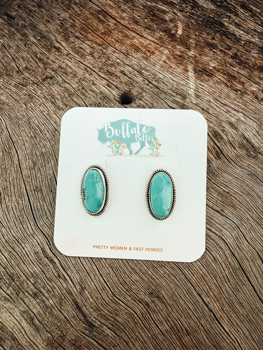 Buffalo Belle - Mojave Genuine Turquoise Studs