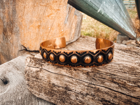 Buffalo Belle - Aztec Navajo Copper Cuff 39