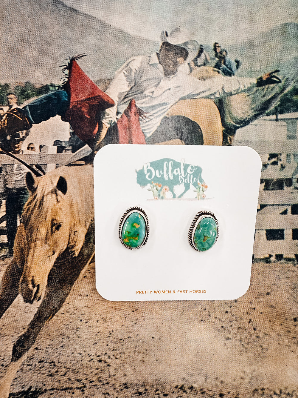Buffalo Belle - Cody Genuine Turquoise Studs