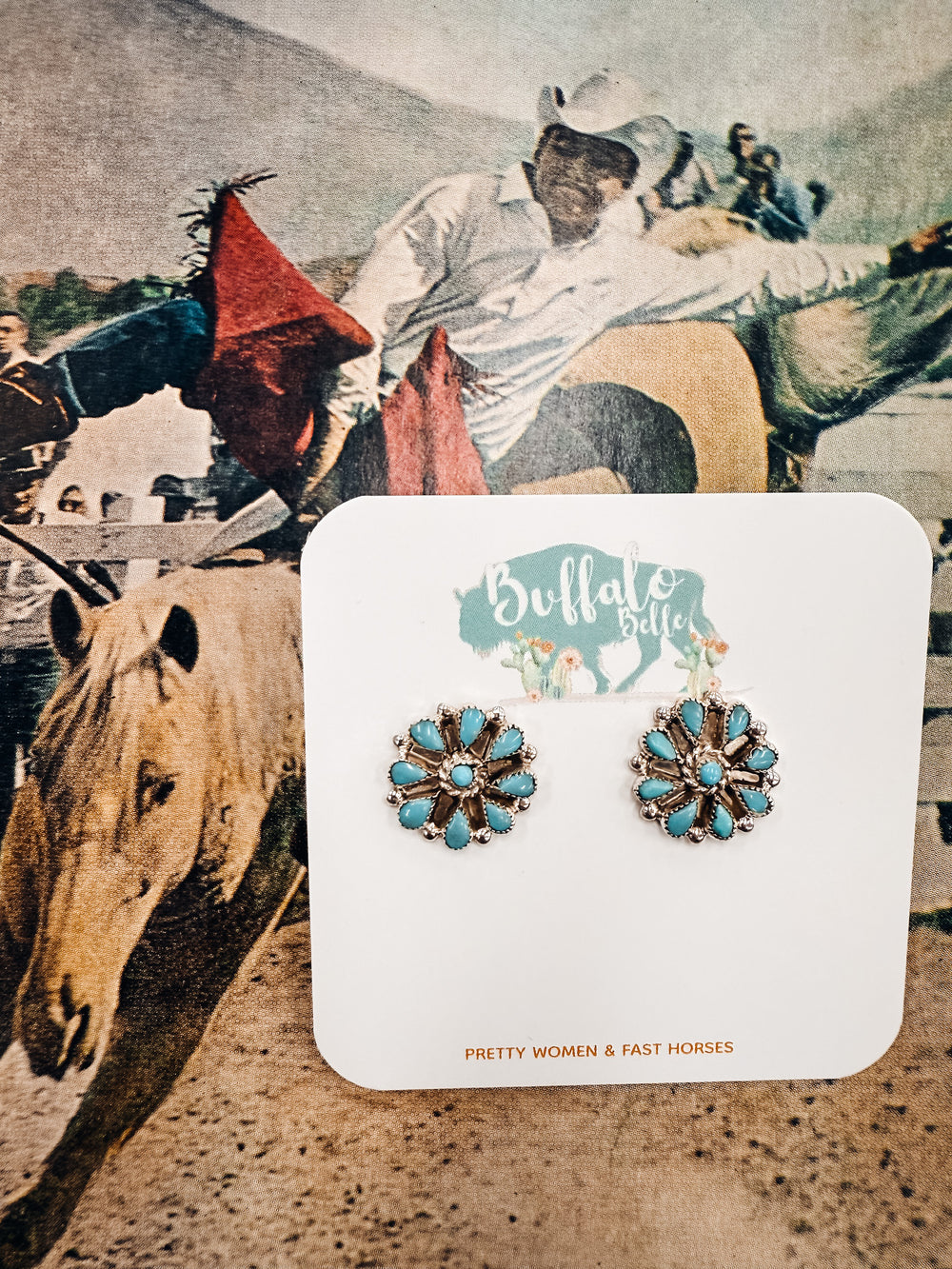 Buffalo Belle - Odessa Genuine Turquoise Studs