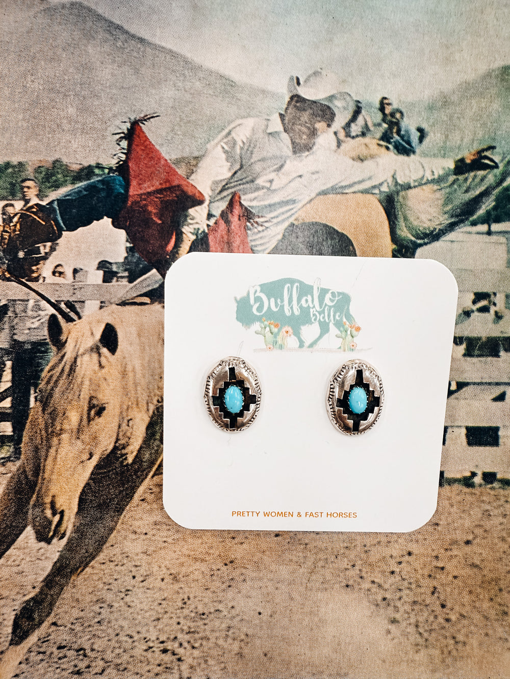 Buffalo Belle - Telluride Genuine Turquoise Studs