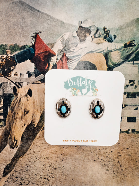 Buffalo Belle - Telluride Genuine Turquoise Studs