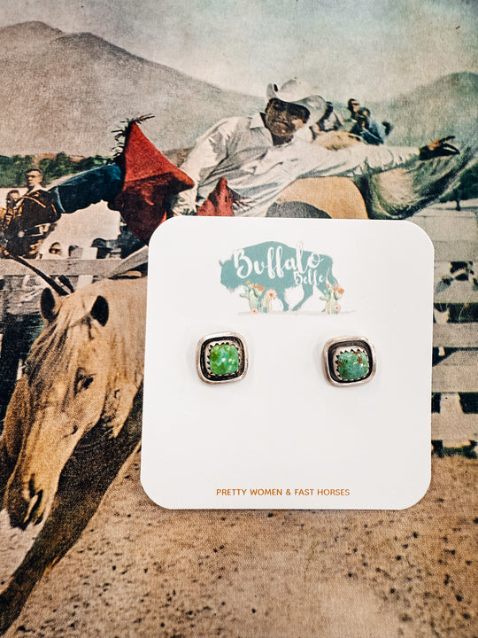 Buffalo Belle - Albuquerque Genuine Turquoise Studs