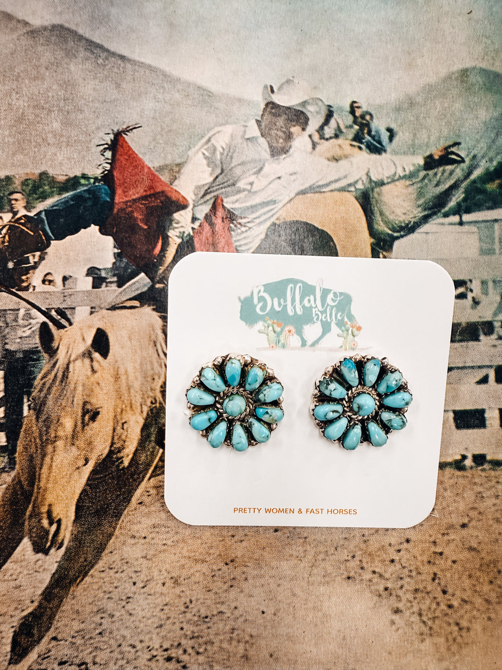 Buffalo Belle - Laredo Genuine Turquoise Studs