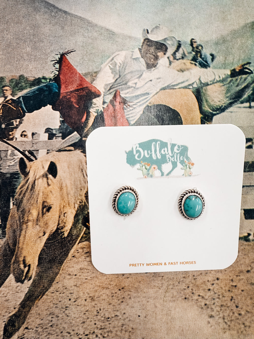 Buffalo Belle - Sonora Genuine Turquoise Studs
