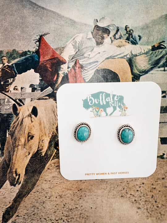 Buffalo Belle - Sonora Genuine Turquoise Studs