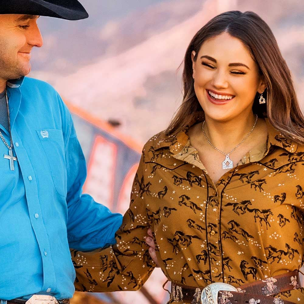 Montana Silversmith - Out West Cow Tag Necklace